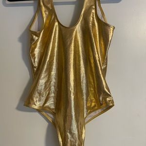 Sexy one piece shiny glove glove like fit